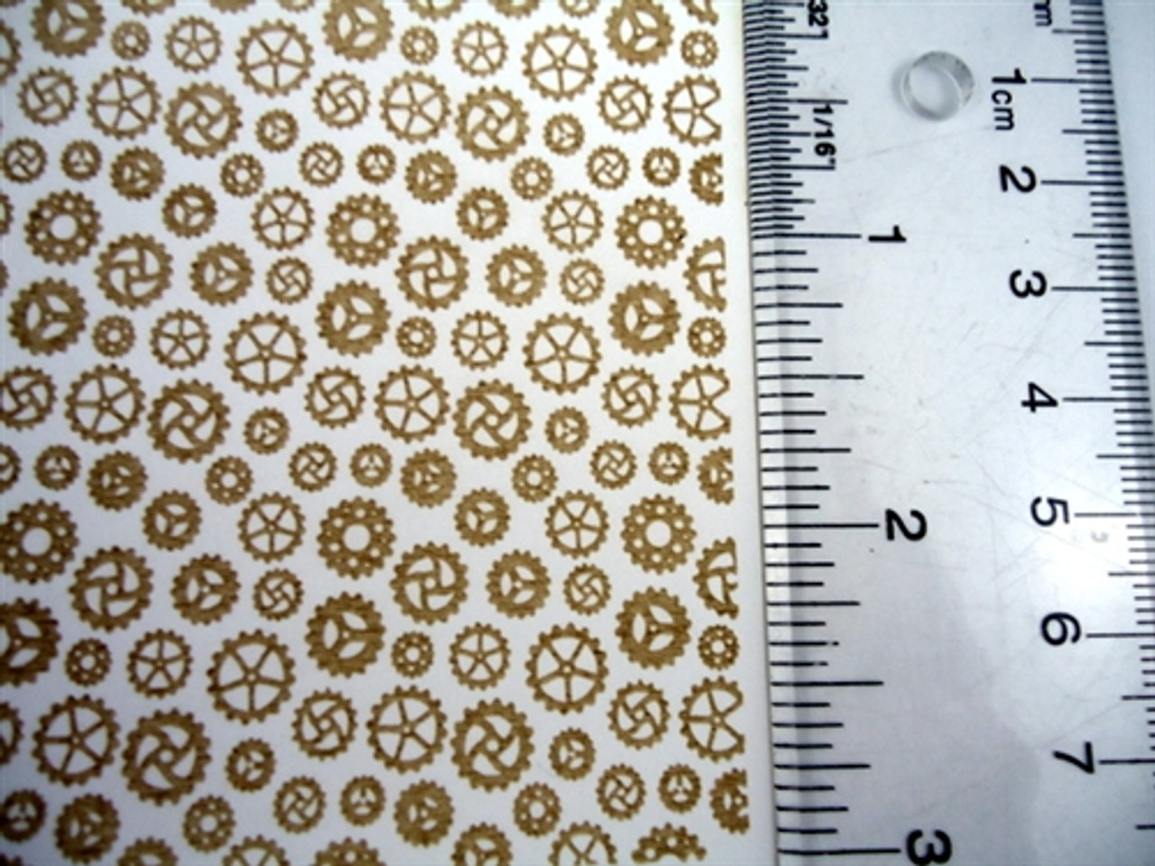 Laser Cut Texture Paper - Steam Punk Gears - Metal Designz